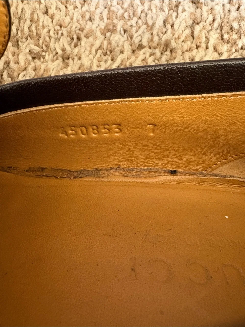 Gucci Marmot Men’s Dark Brown Leather Double GG Penny Loafers